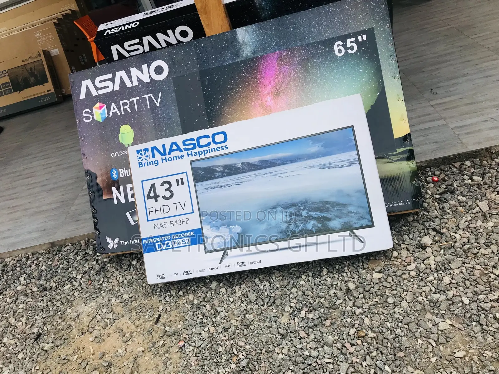 43 Inches Glossy LED Nasco Digital Satellite Black Tv