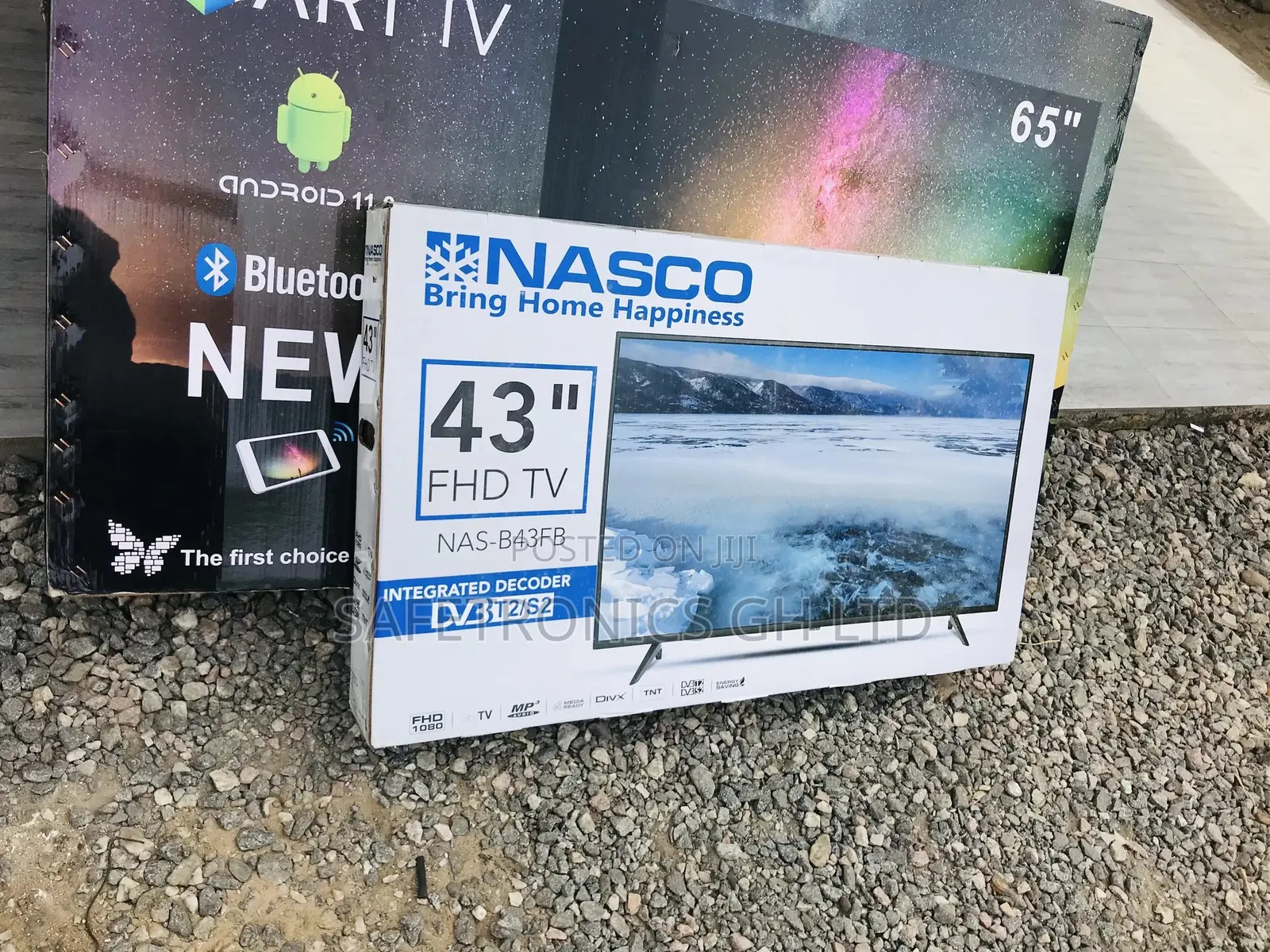 Digital Black Nasco 43 Inches Glossy LED Electric Tv 