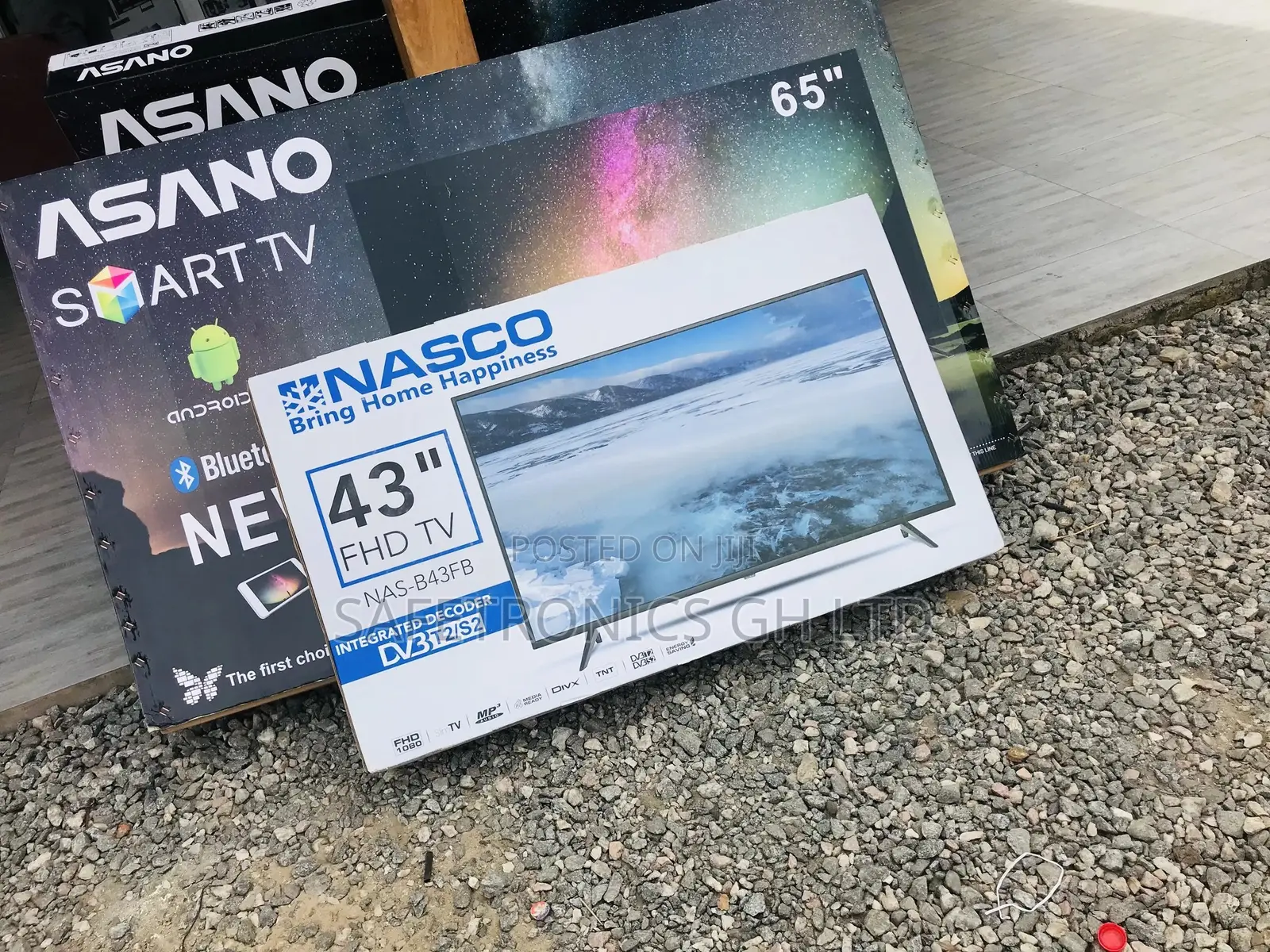 Digital Black Nasco 43 Inches Glossy LED Electric Tv 