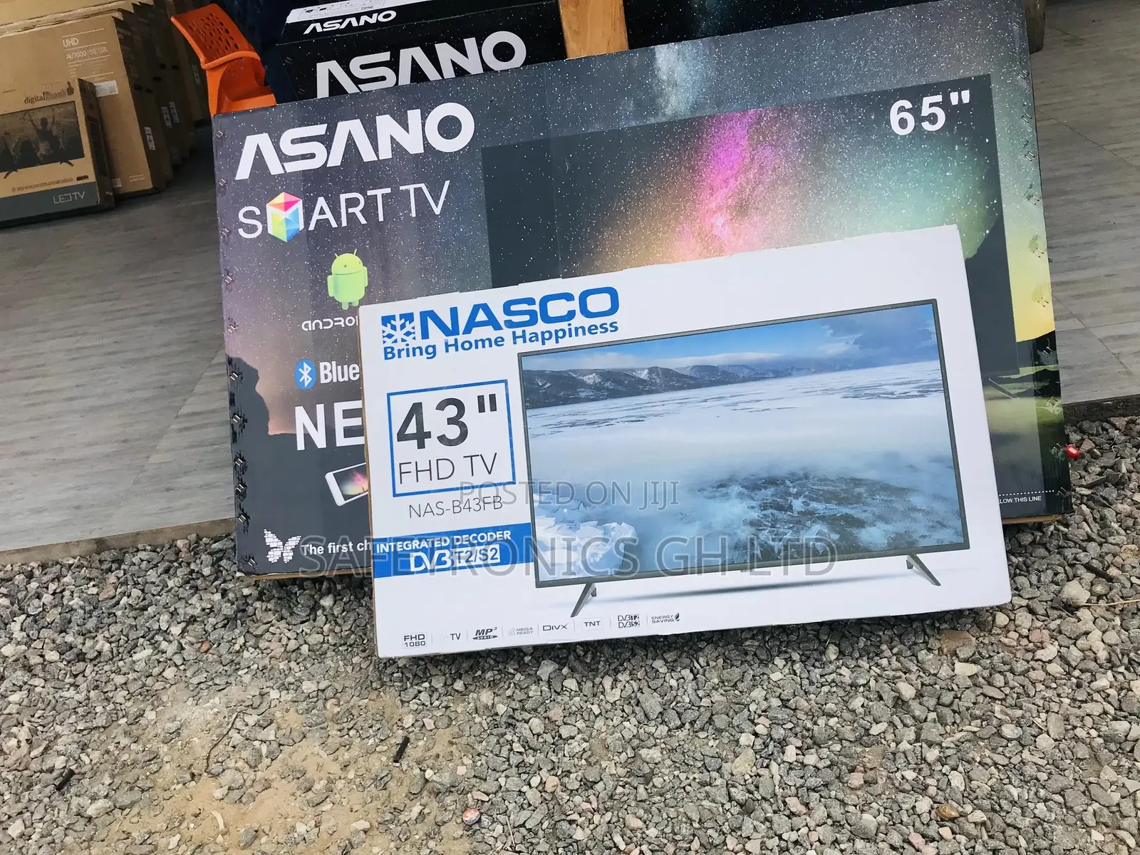 Satellite Digital Black 43 Inches Glossy LED Nasco Tv 