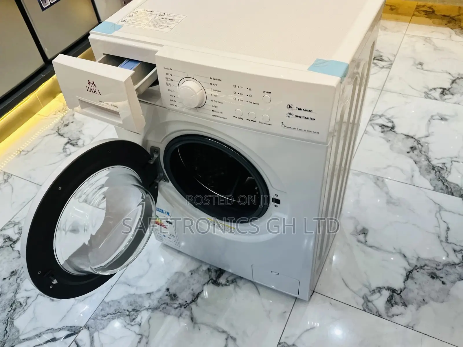 6kg Fullyautomatic Frontload Washingmachine Zara White 