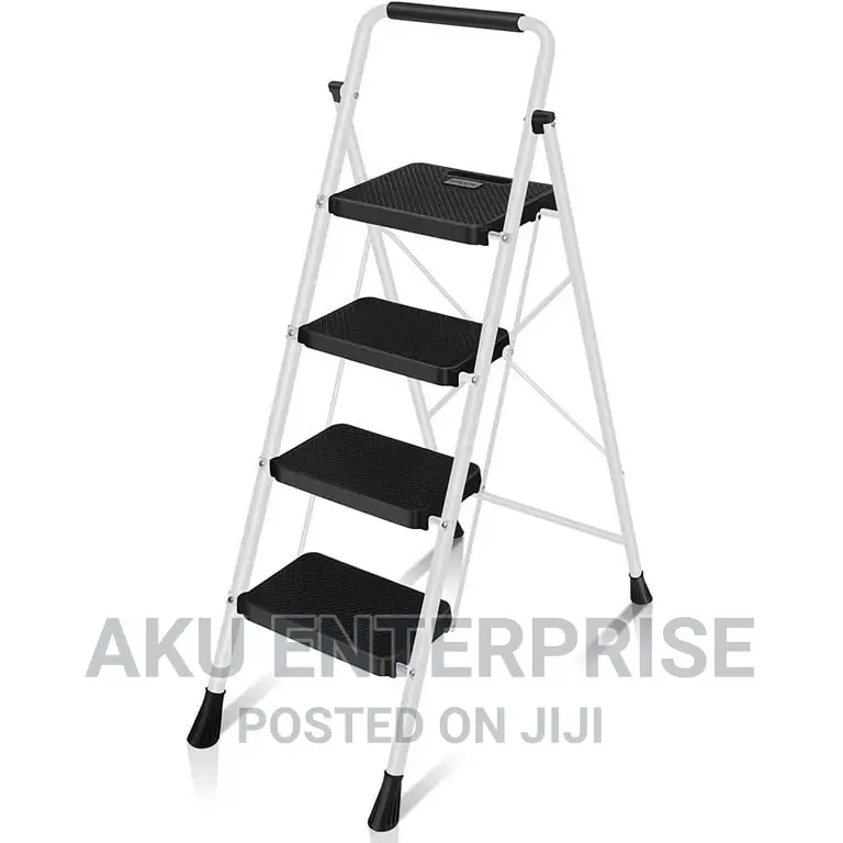 4 Step Ladder, Folding Stool, Step Stool With Wide Anti-slip