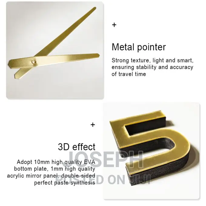 3d Wall Clock Big Type