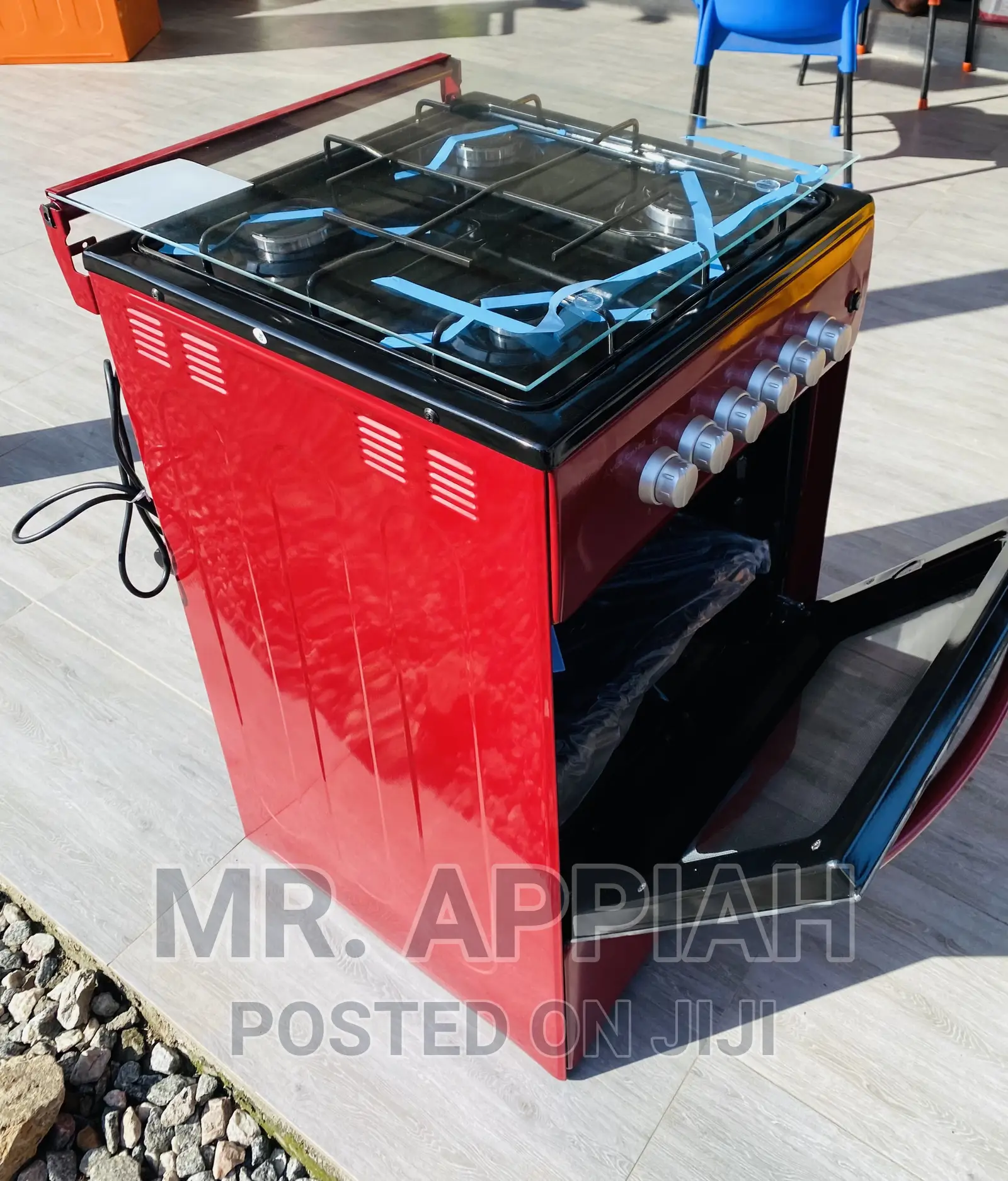 Reliable Volcano 50x50 4 Gas Cooker With Oven(Red)