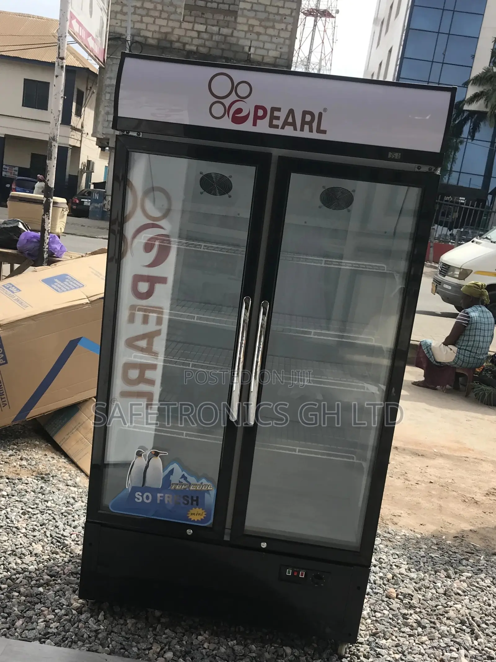 Great Display PVC-662-2B Doubledoor Pearl Glass Fridge