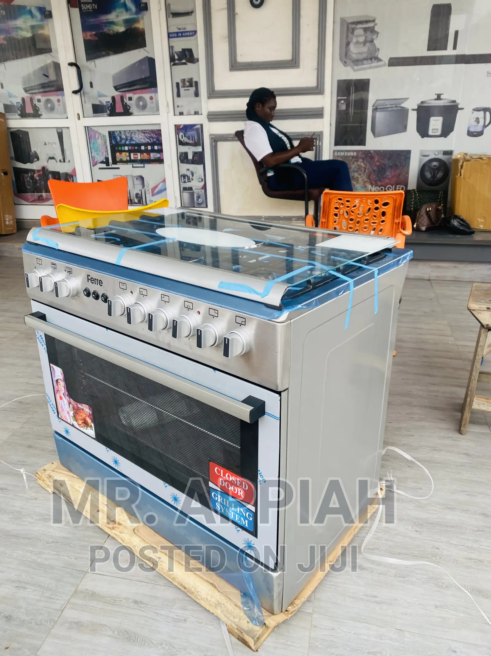 Highly Energy Saving Ferre 60x90 5 Gas Burner + Oven(Gray)