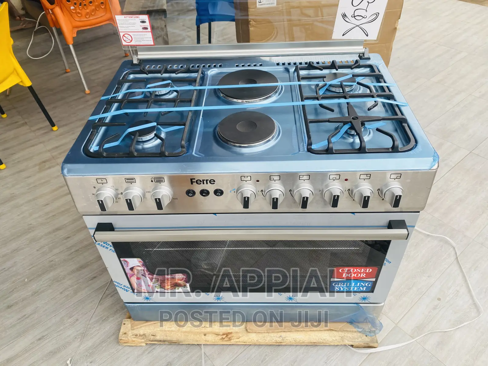 Affordable Ferre 60x90 4 Gas Burner + 2 Electric Hot Plate.