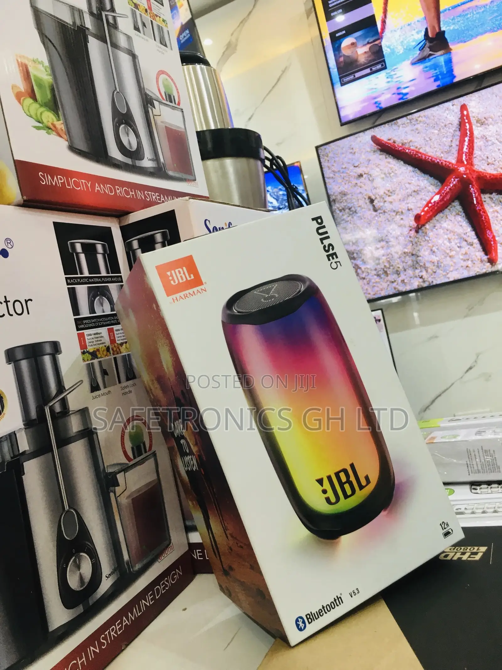 Electric Wireless Pluse 5 JBL Bluetooth Black Speaker 