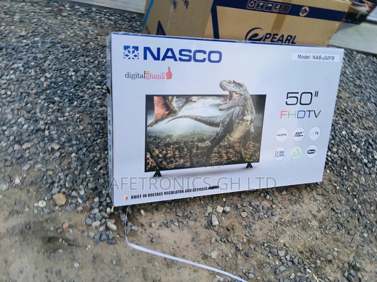 Nasco 50 Inches Glossy LED Digital Satellites Black Tv 