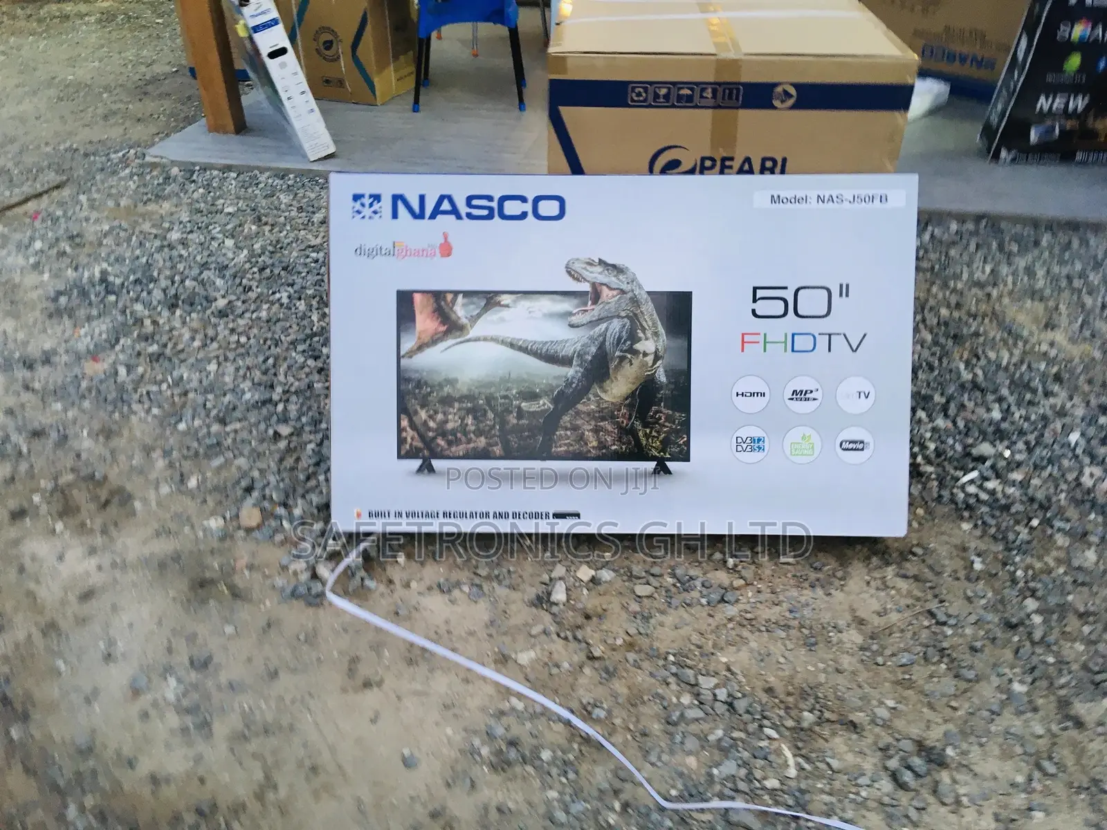 Glossy LED Nasco Digital Satellite Black 50 Inches Tv 