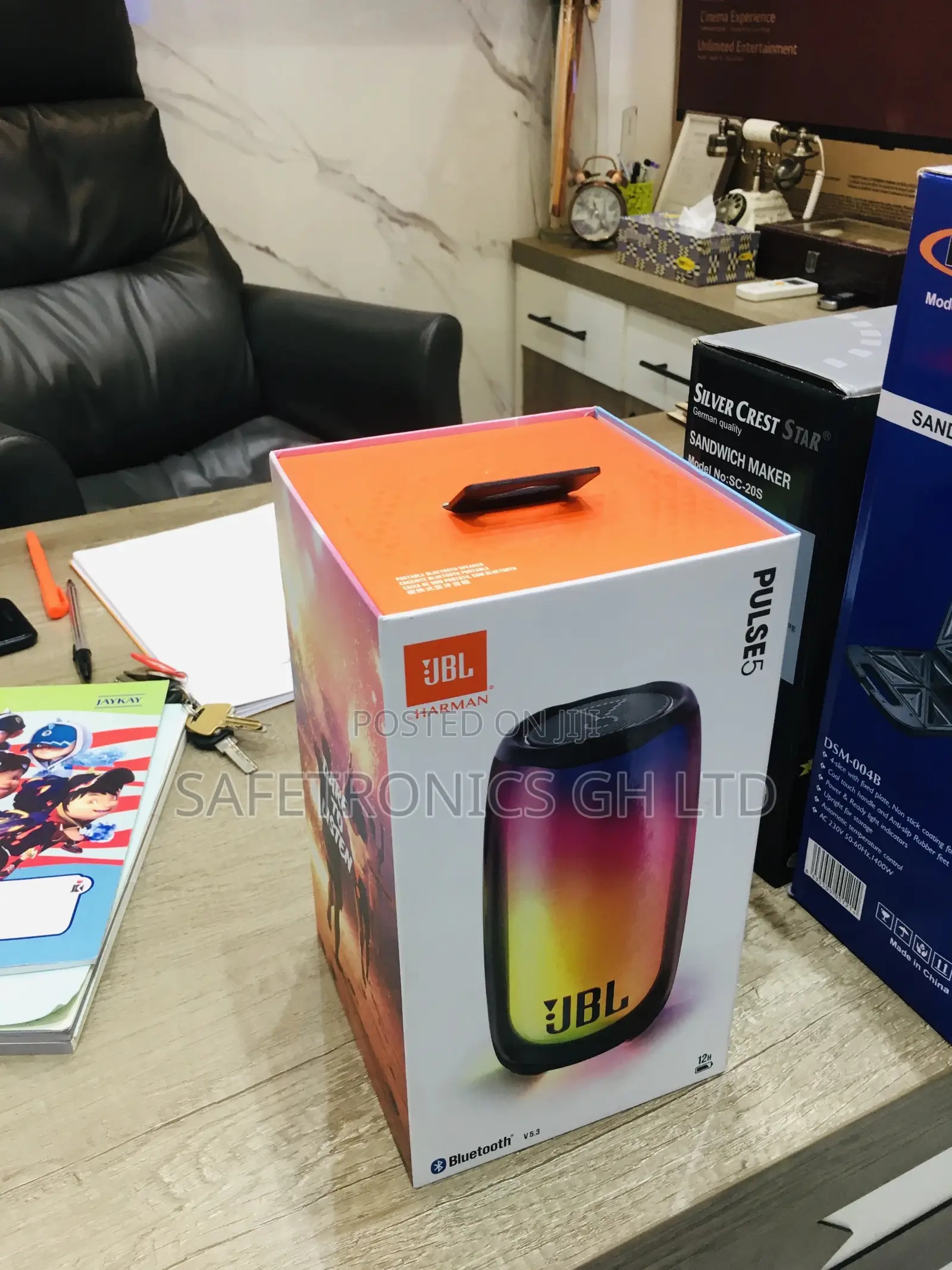 Wireless Electric Black Durable JBL Speaker Pulse 5
