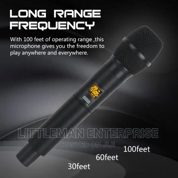 UHF Wireless Handheld Microphone With Portable Receiver