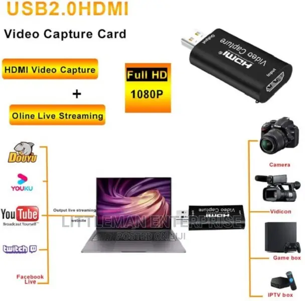 Video Capture Card 2.0 USB – HDMI