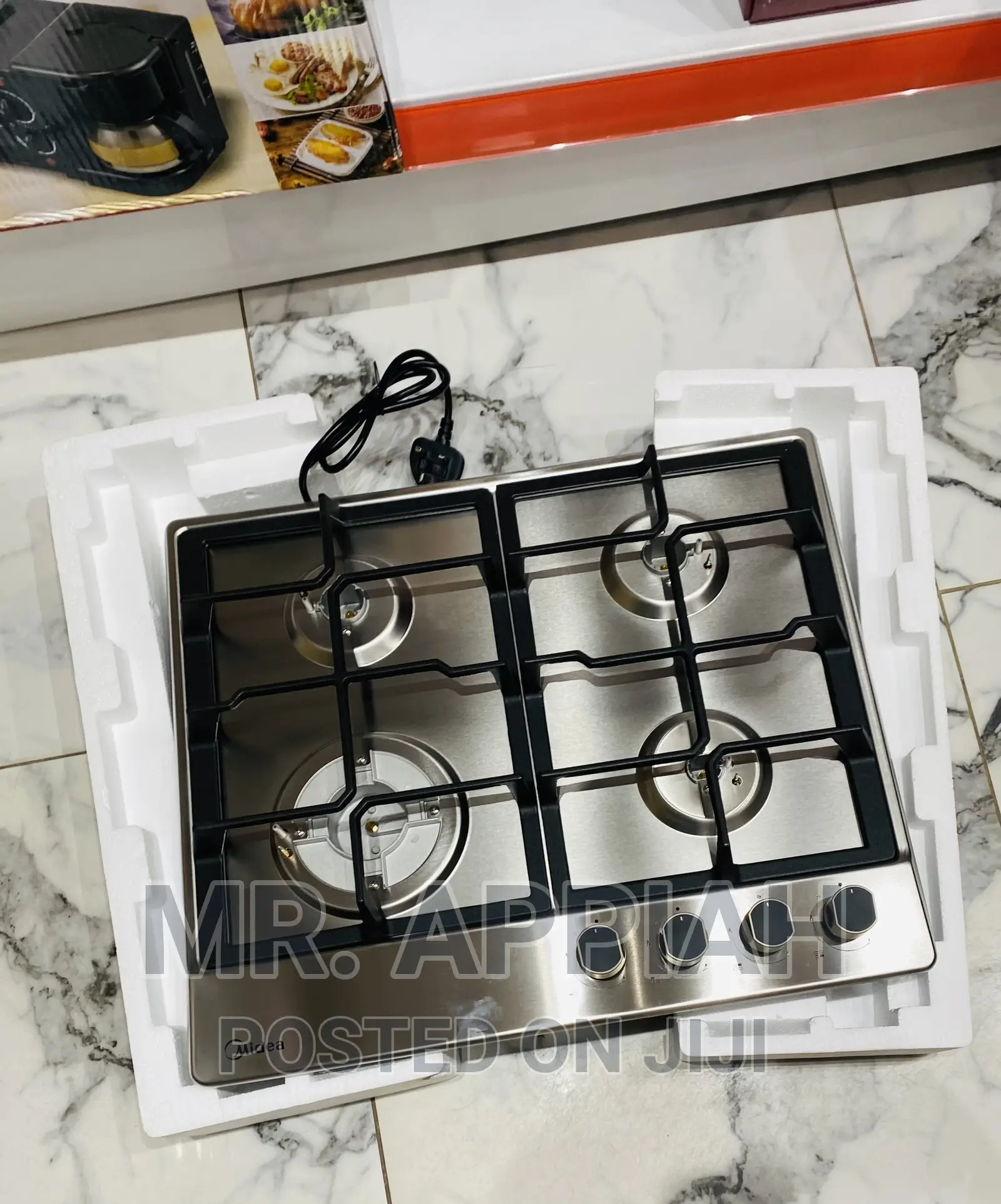 (60x51cm)Midea 4 Gas in-Built Burner(Silver)60G40ME
