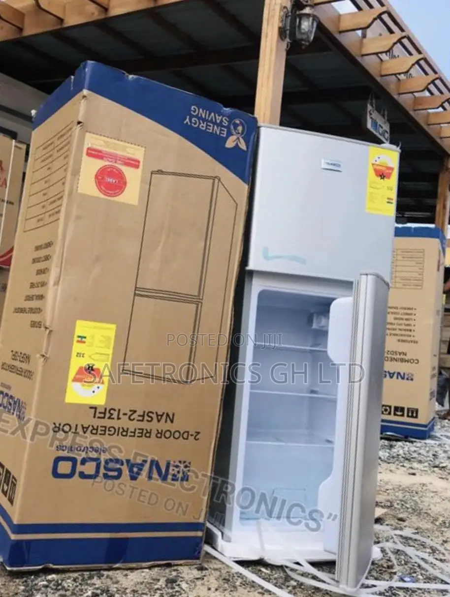 Nascof2-13fl Doubledoor Electric Topfreezer Gray  Fridge