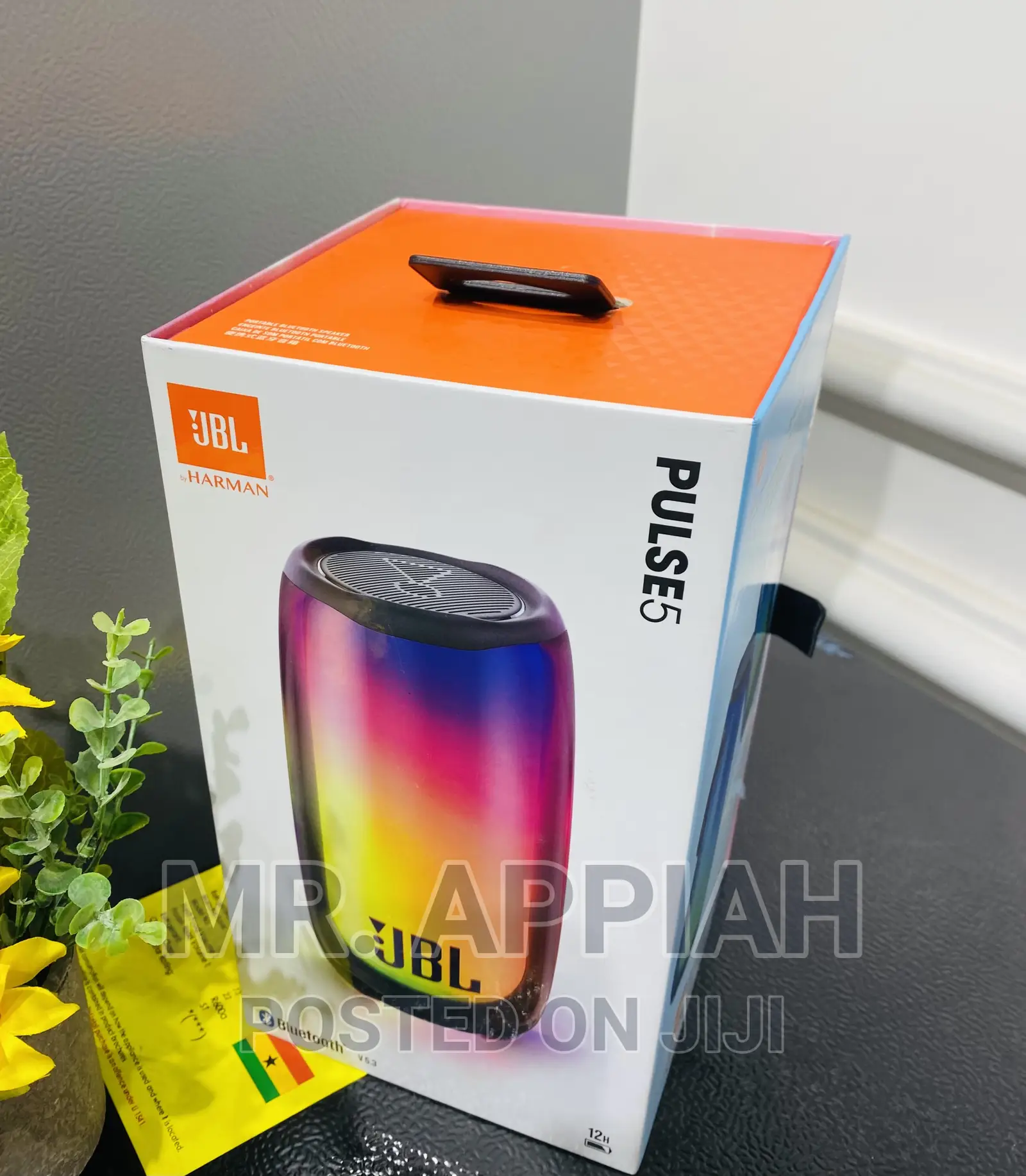 Authentic JBL Pulse 5 Portable Bluetooth Speaker(Black) 