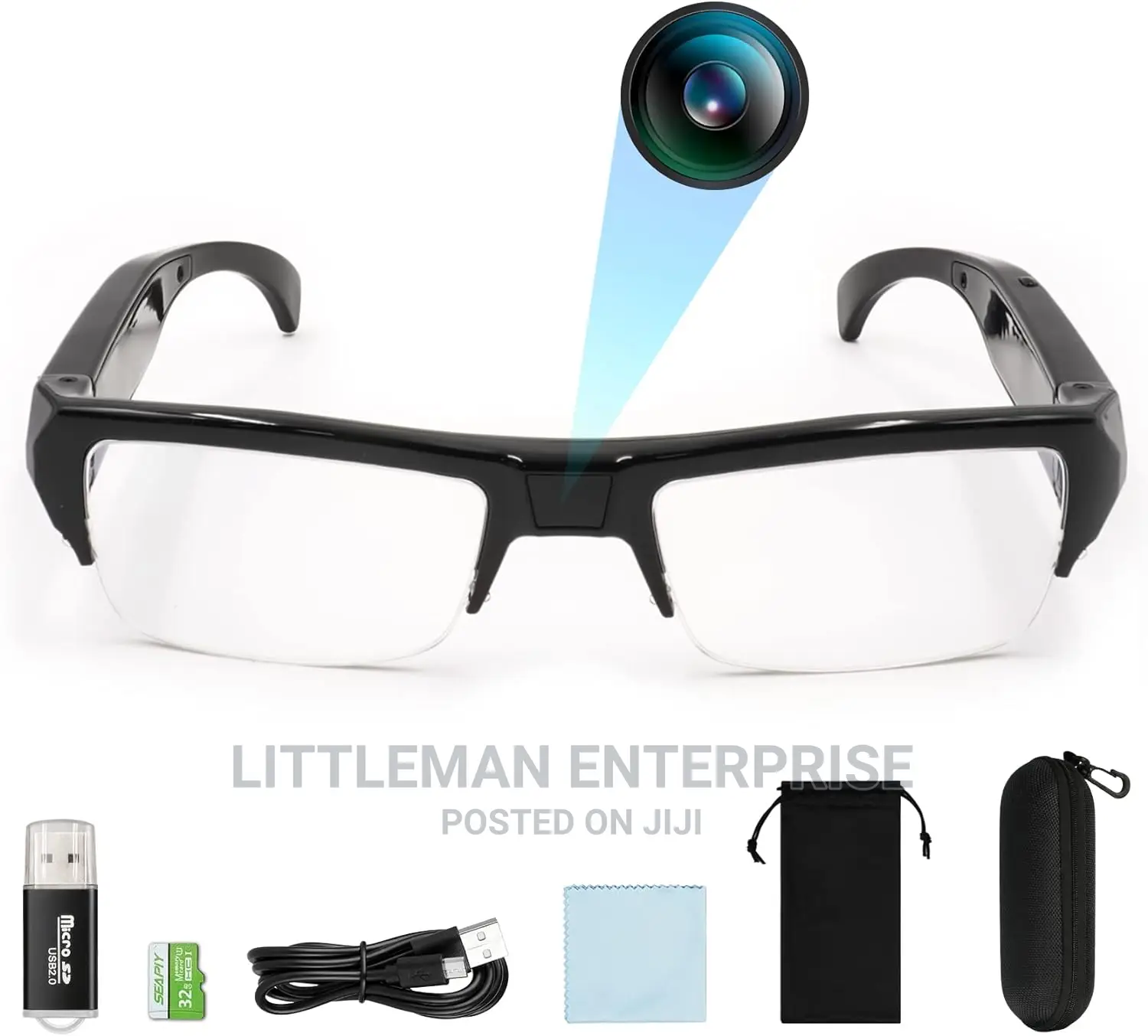 Wireless Video Spy Hidden Camera Glasses 1080P