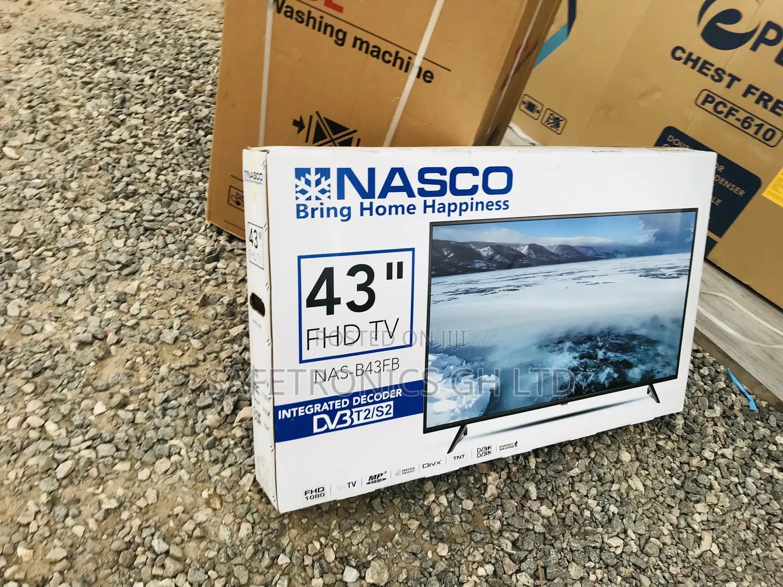 43 Inches Glossy LED Digital Satellite Nasco Black Tv