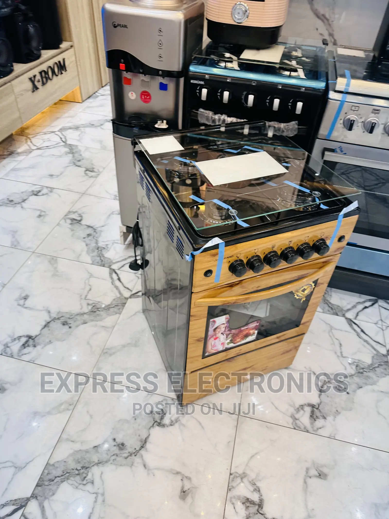 Gas Griddle Light Wooden Cooker Oven Grill 4burner