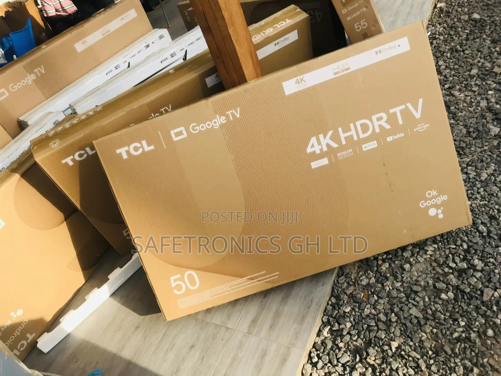 Glossy LED 50 Inches Smart TCL P635 Electric Black Tv 