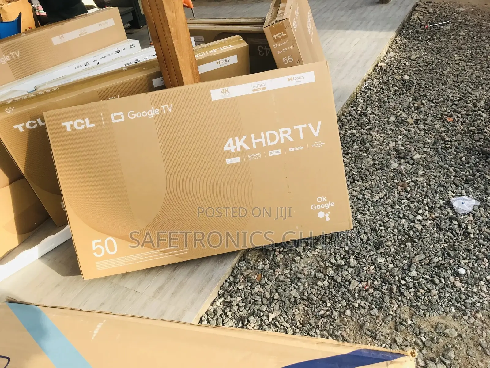 Glossy LED 50 Inches Smart TCL P635 Electric Black Tv 