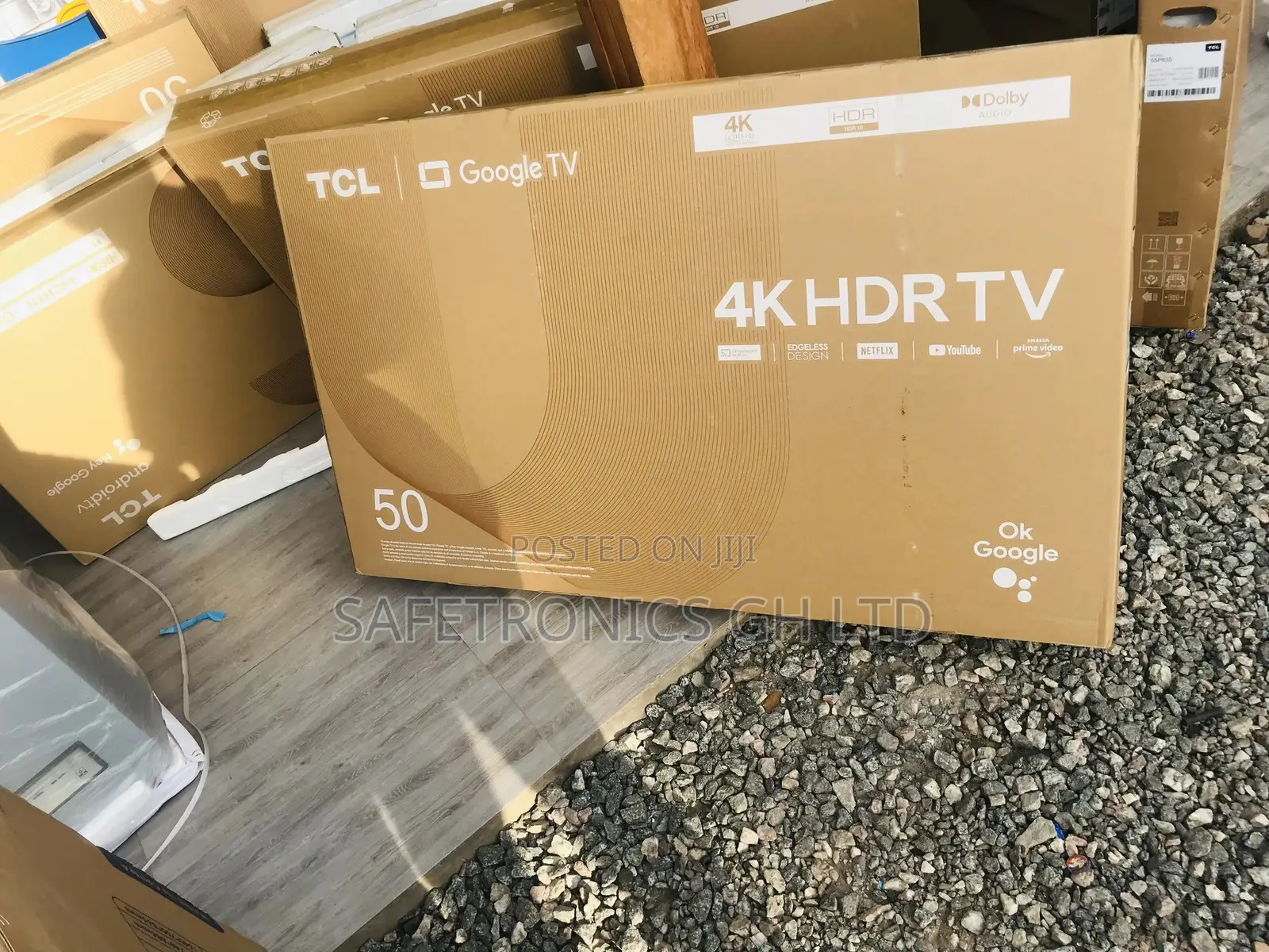Glossy 50 Inches LED  TCL P635 Smart Electric Black Tv 