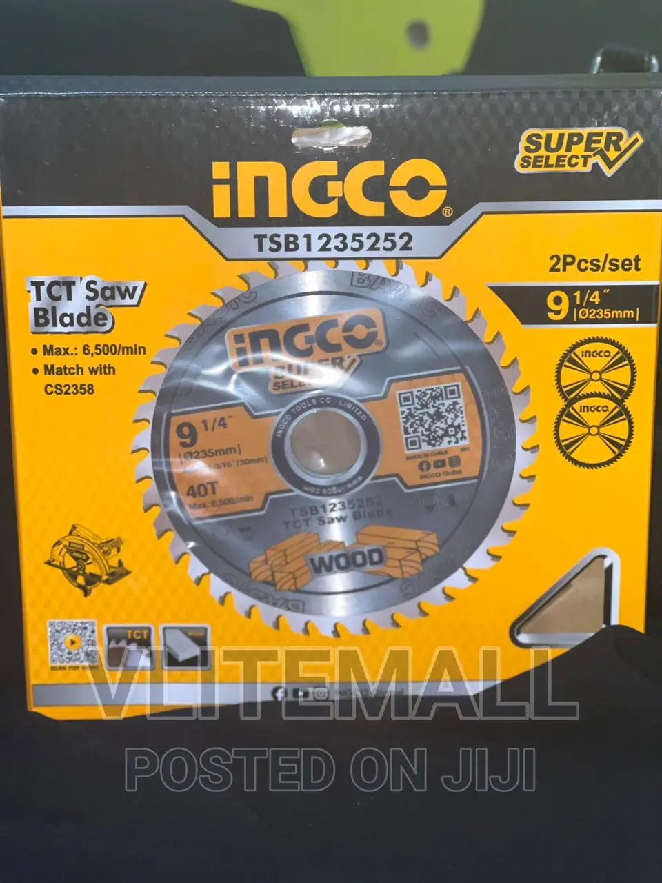 2pcs/Set Of 9-1/4 TCT Saw Blade - TSB1235252