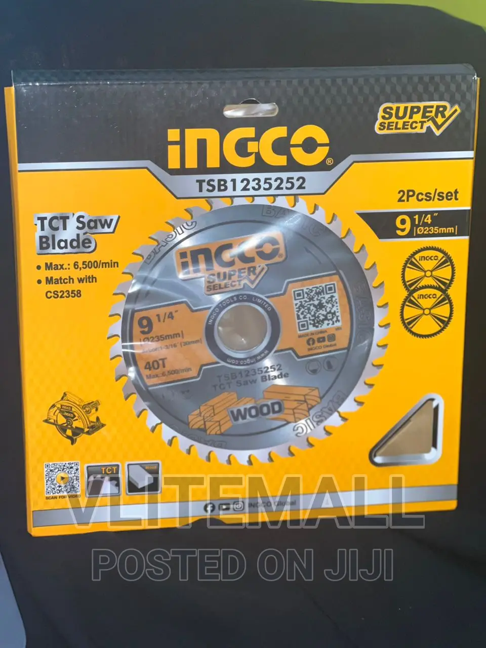 2pcs/Set Of 9-1/4 TCT Saw Blade - TSB1235252