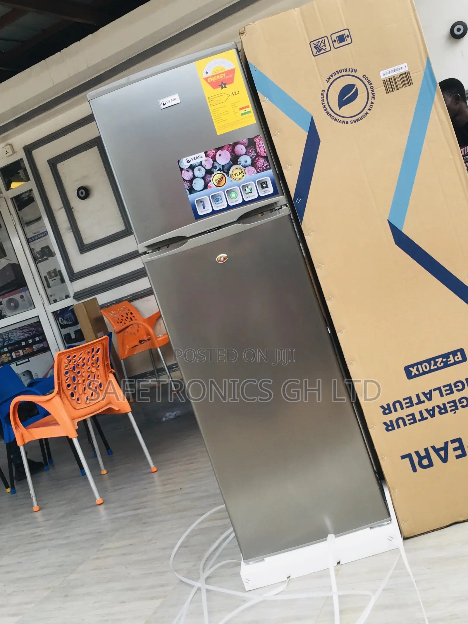 Pearl Topfreezer Doubledoor Pf-270ix Gray 166 Liters 