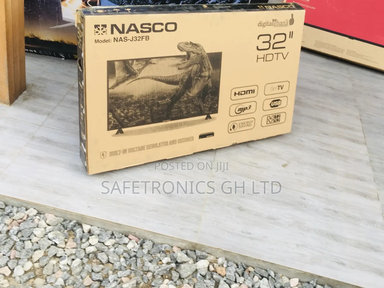 Glossy 32 Inches LED Nasco Black Electric Digital Tv
