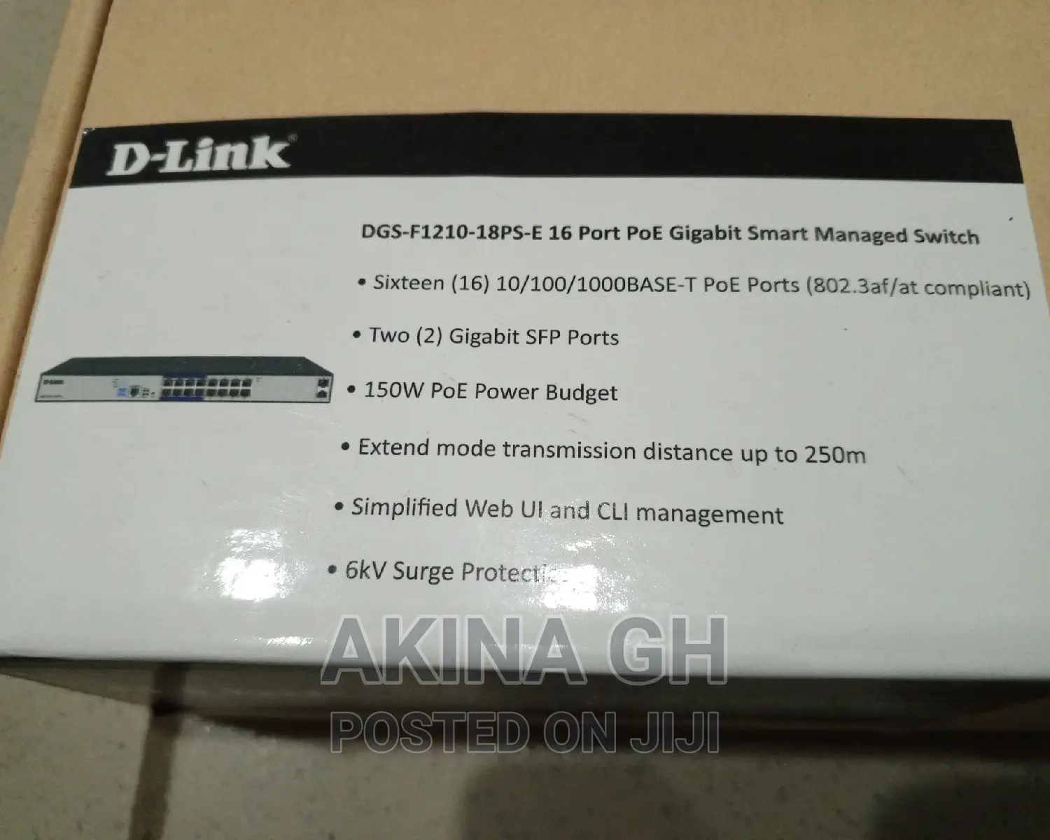 D-Link 16 Port Poe Gigabit Smart Managed Switch DGS-F1210
