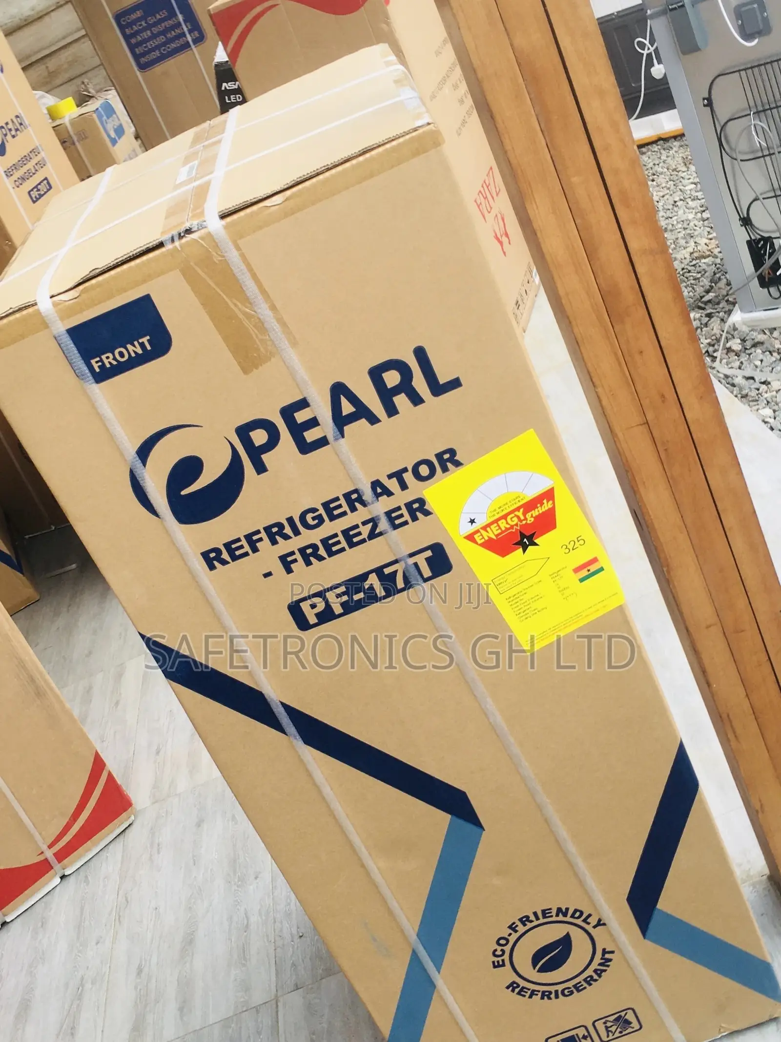 Doubledoor Pearl Black Glass Pf-17t Topfreezer Fridge