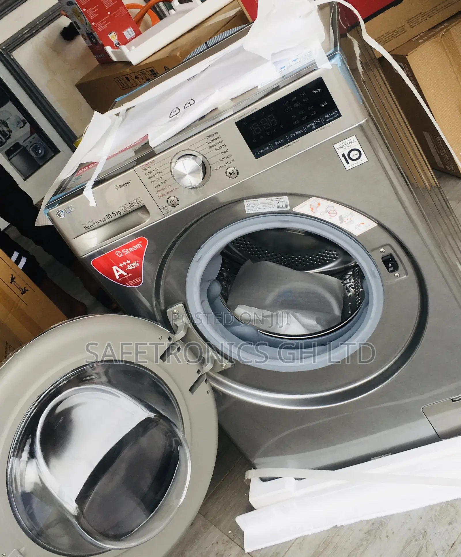 Gray LG 10.5kg Washingmachine Fullyautomatic Frontload 