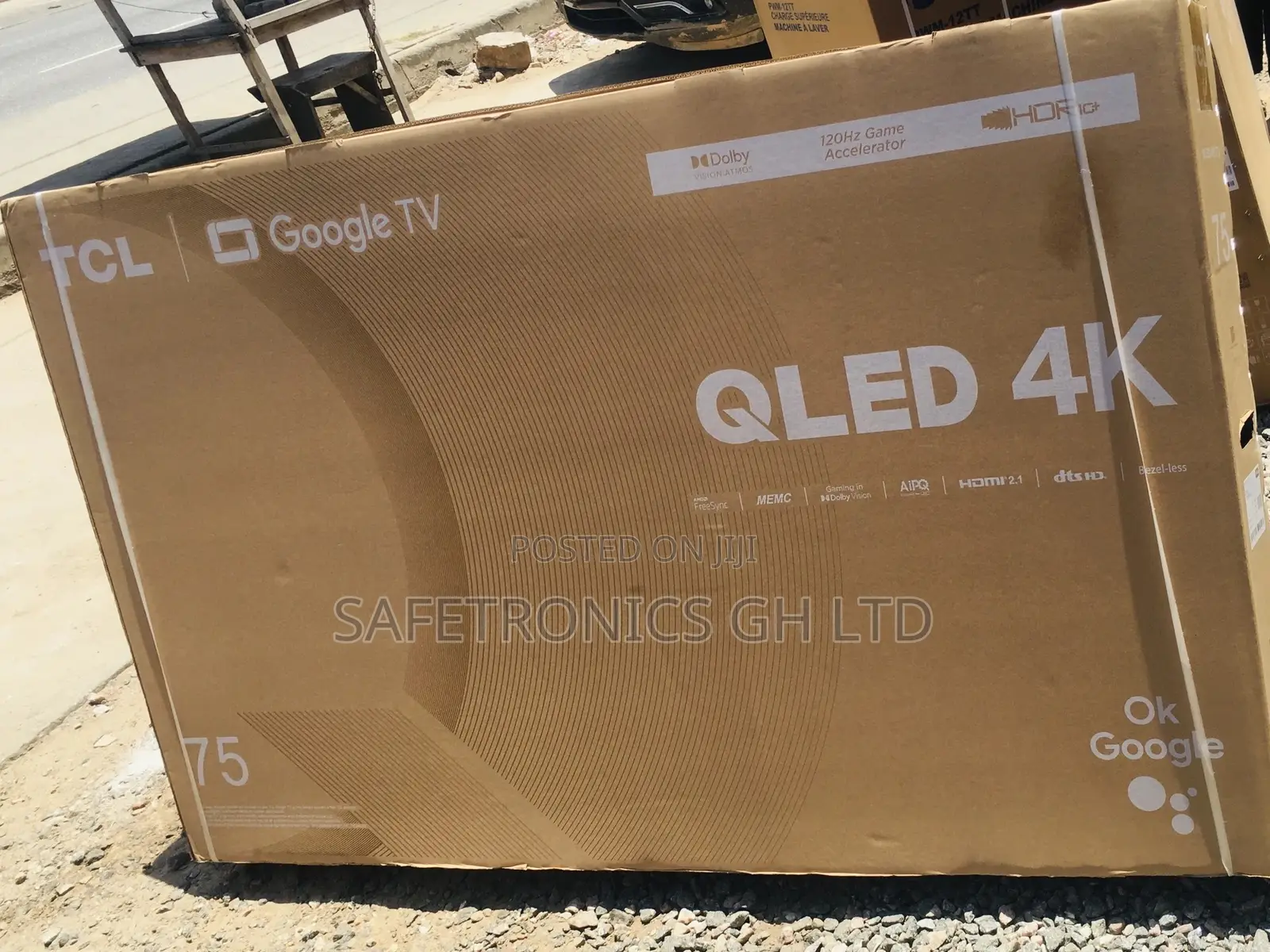 Qled 75 Inches Glossy TCL HDR Smart Black Electric Tv 