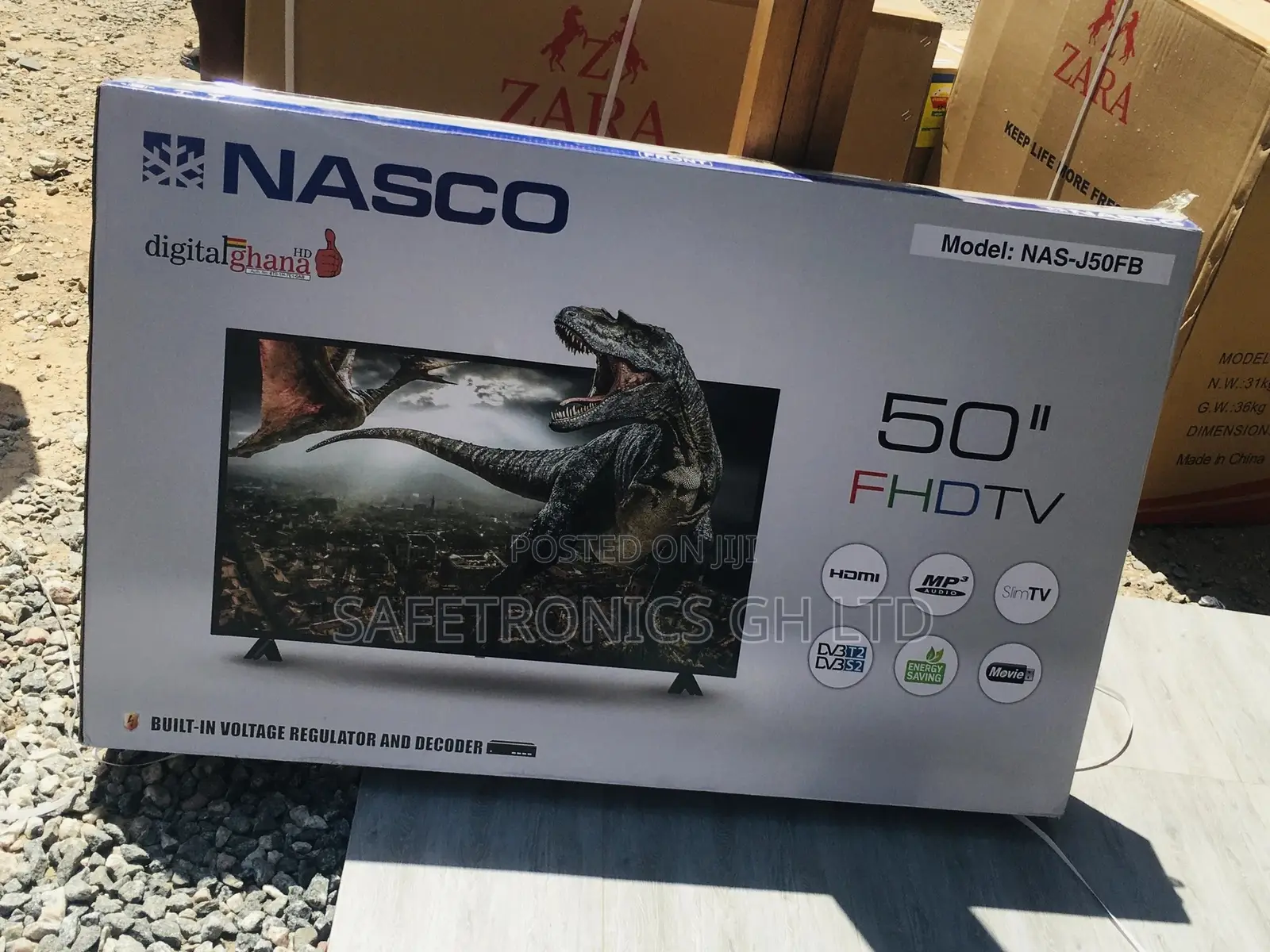 Digital Satellite 50 Inches LED Black Glossy Nasco Tv 