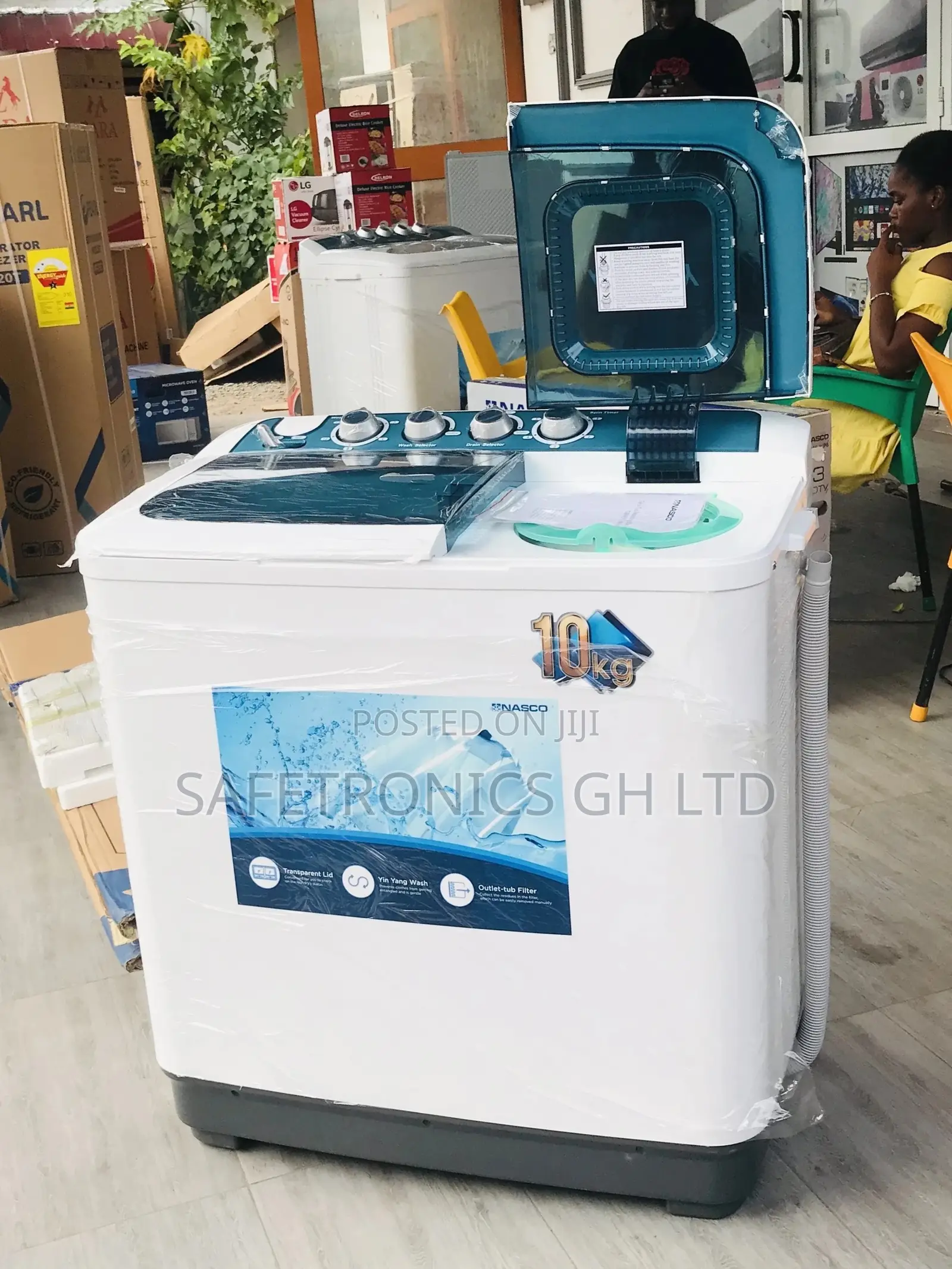 Washingmachine Semiautomatic Nasco 10kg Topload Electric 