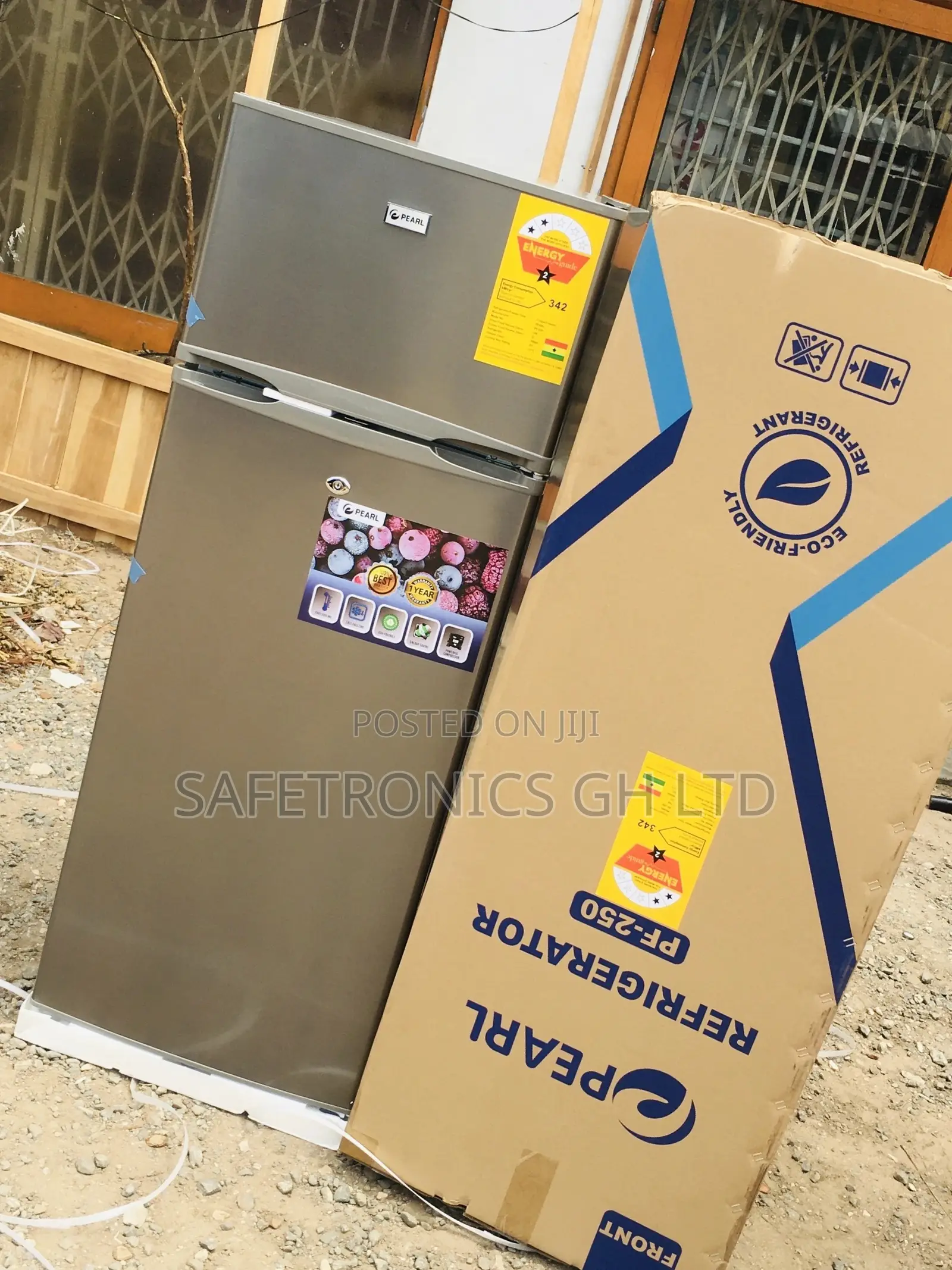 Electric PF-250 Doubledoor Topfreezer Pearl 205L Fridge 