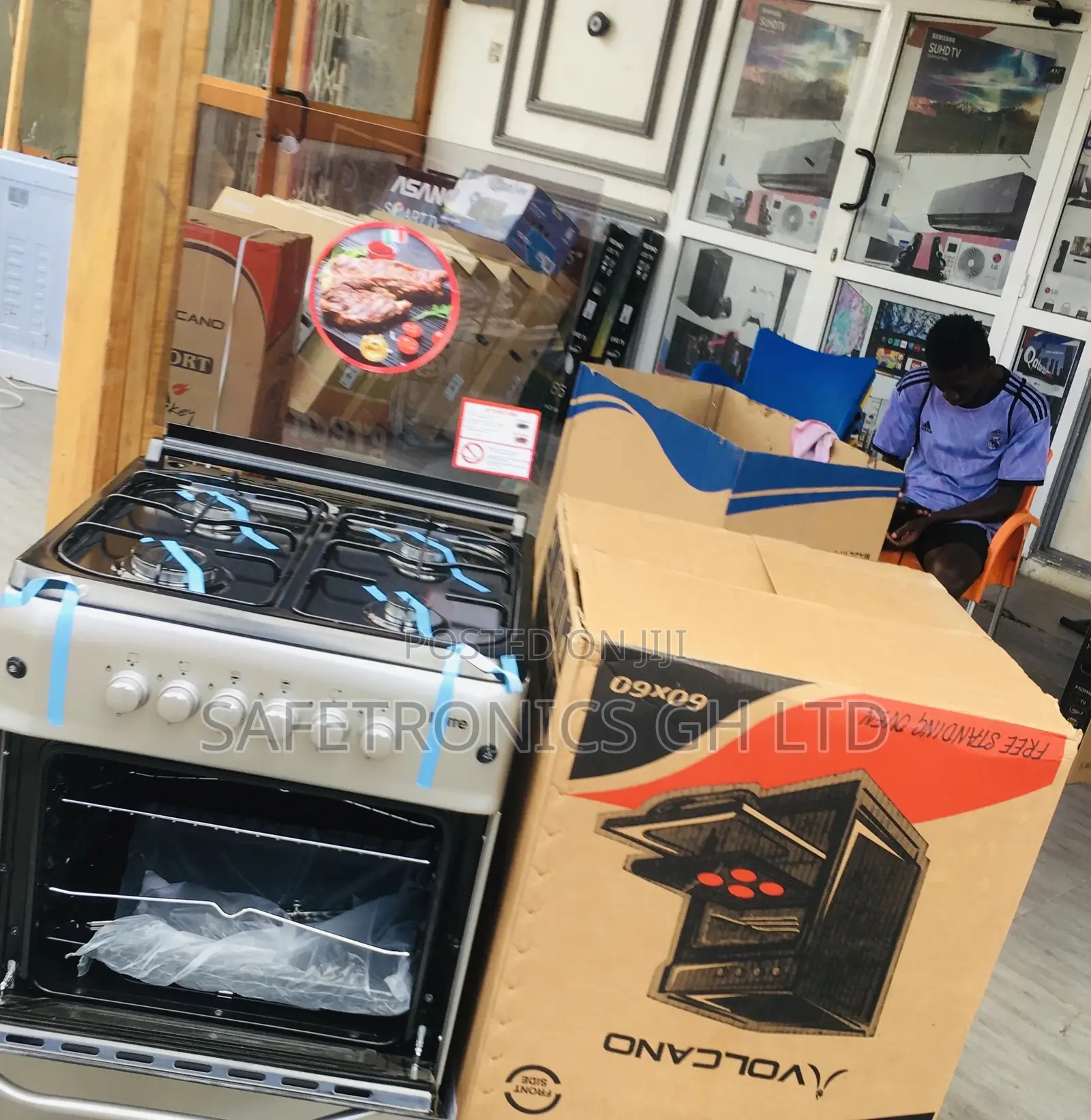 4 Gas Cooker Ferre 60x60 Electric Oven With Grill Burner