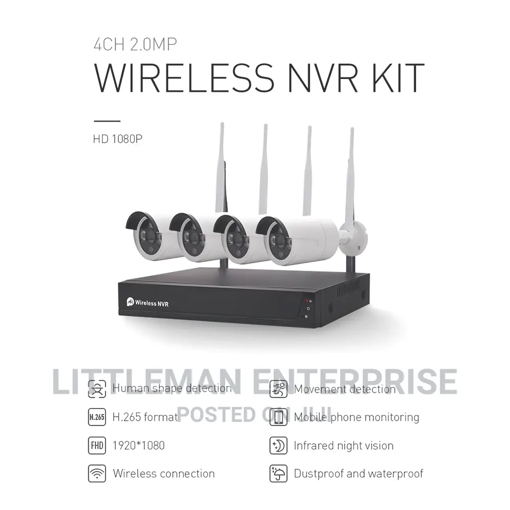 Wireless CCTV Security Camera 4 Channel
