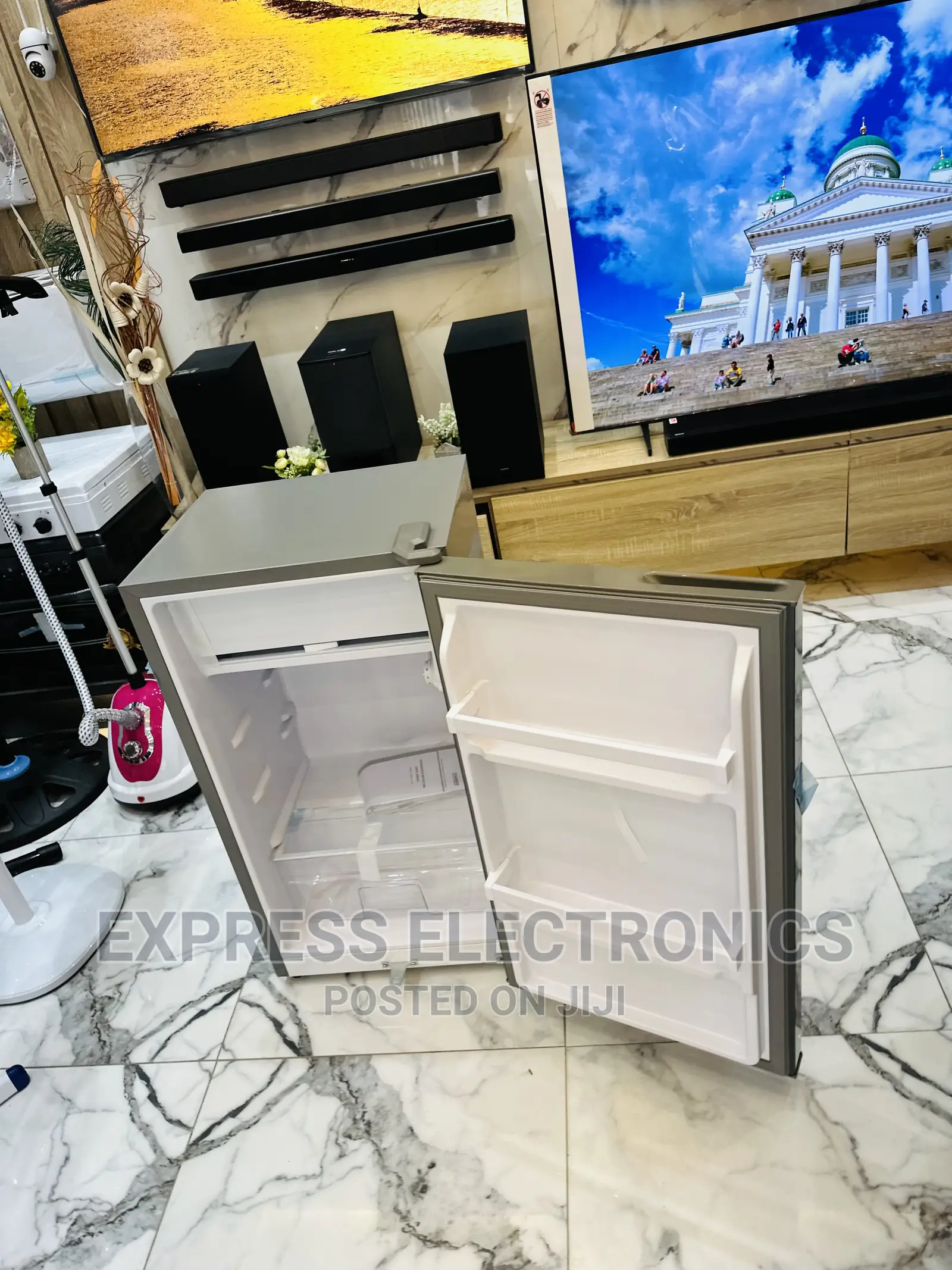 Mini Chill Table Top Pearl Single Door Grey Fridge