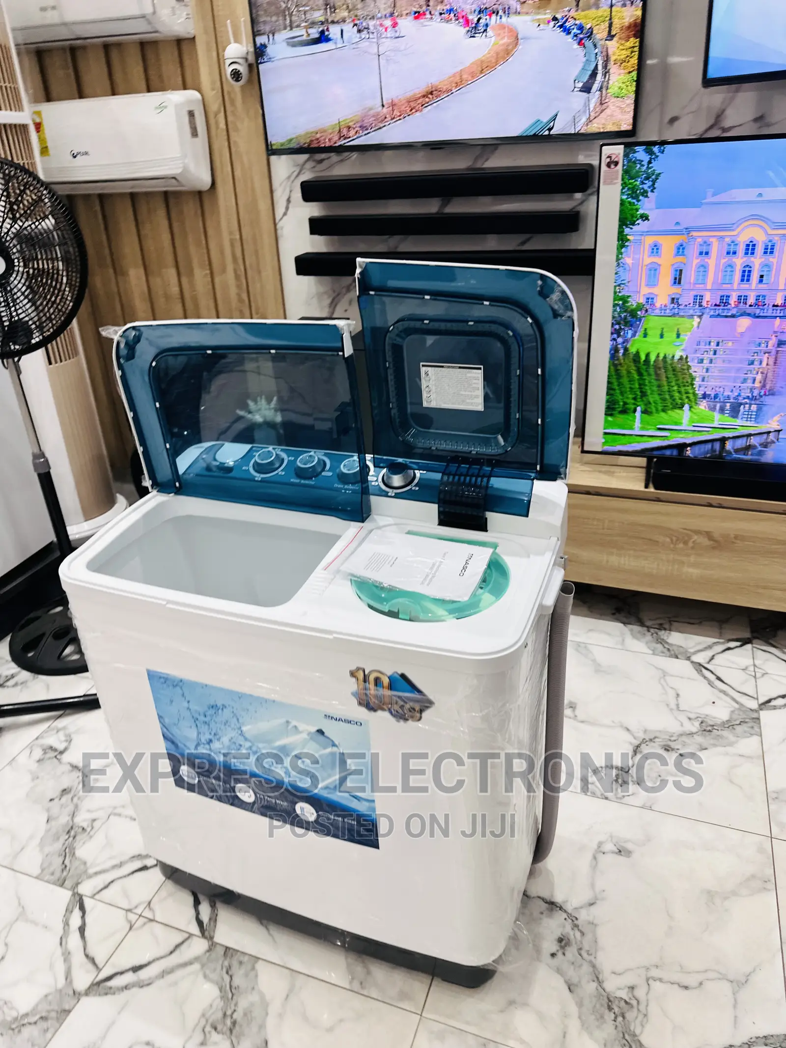 Double Wash Nasco 10kg Topload Washing Machine Twintub