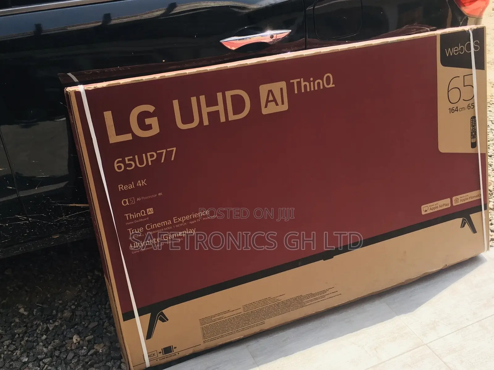 LG UP77 Smart 65 Inches LED Glossy UHD Black Tv