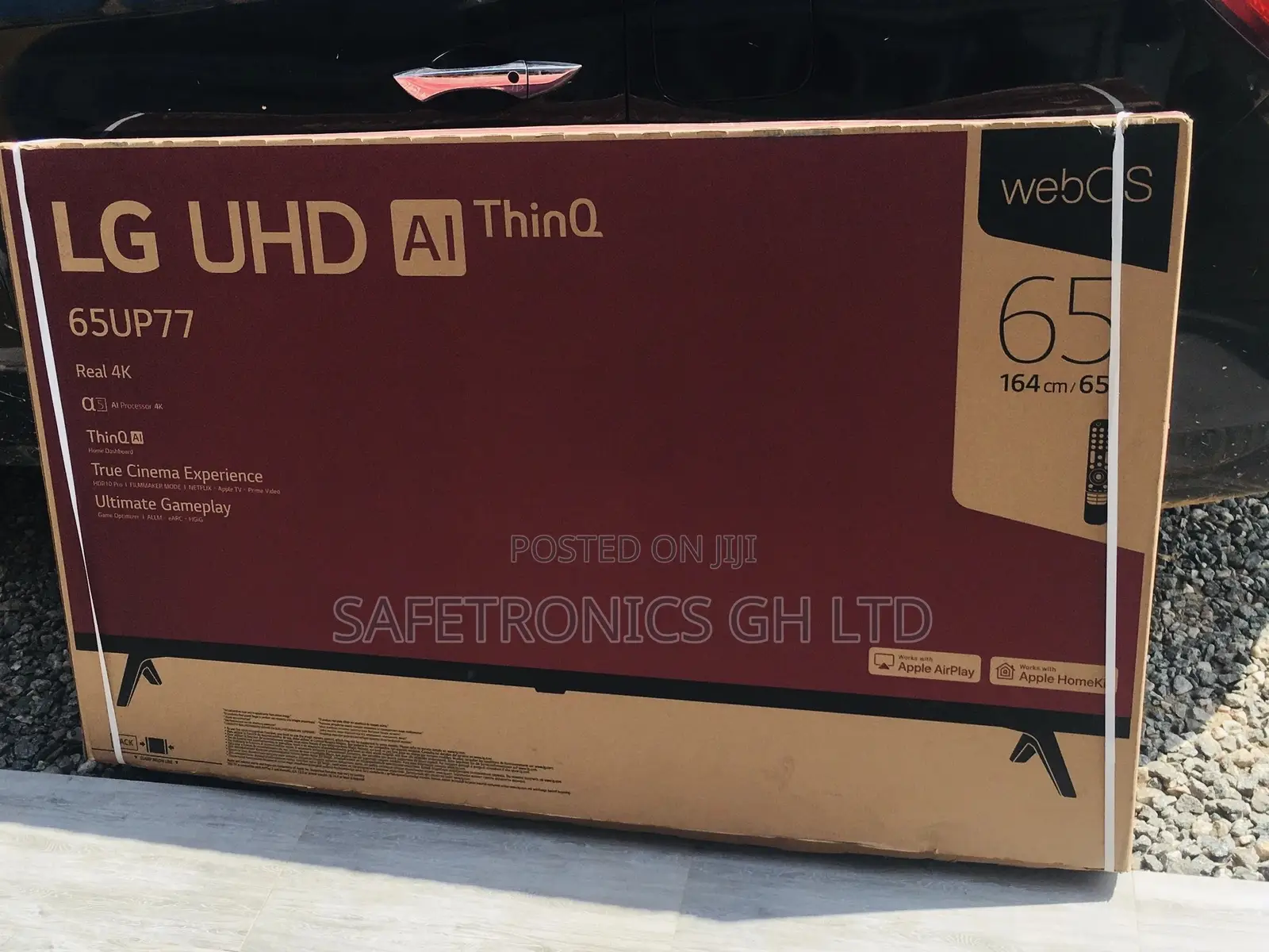 LG UP77 Smart 65 Inches LED Glossy UHD Black Tv