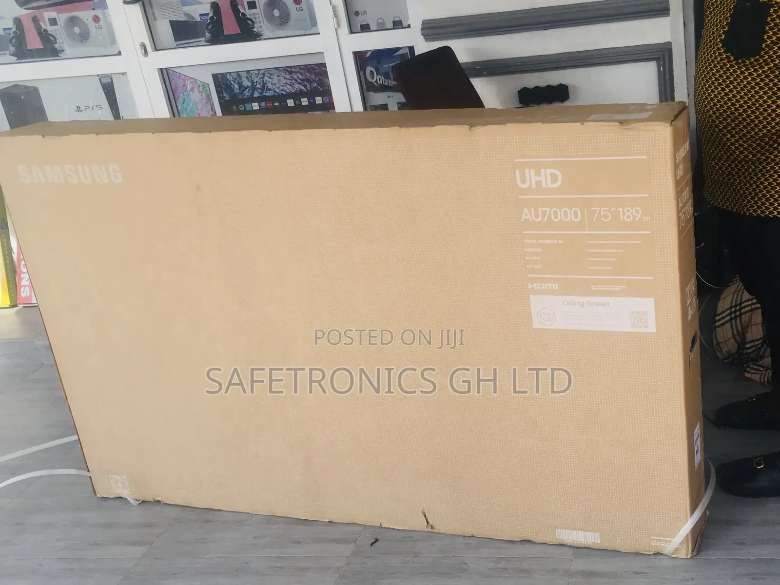 Samsung UHD Black Au70 75 Inches Glossy LED Smart Tv