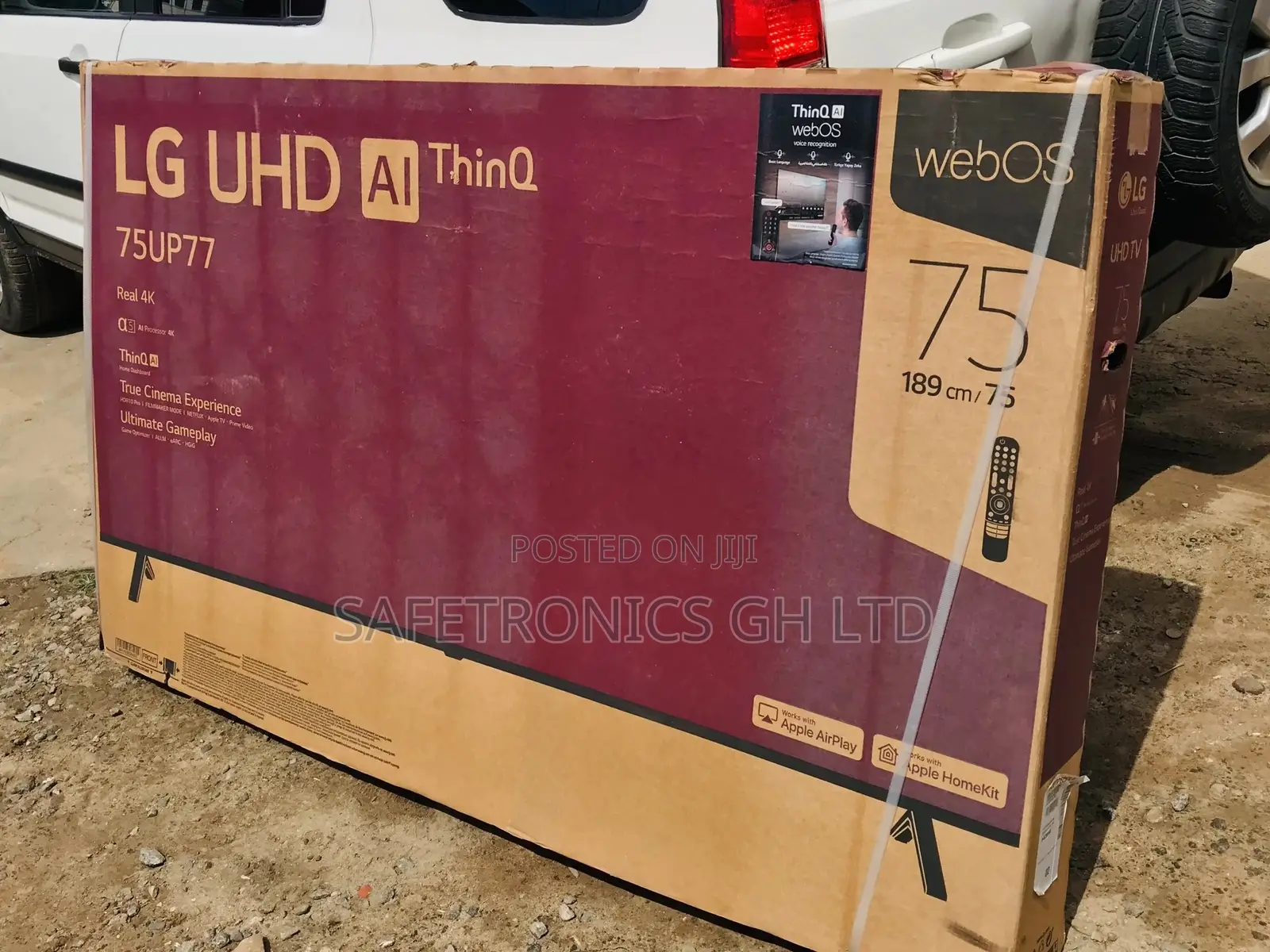 Lg UP77 Glossy LED  Smart Black 75 Inches UHD Tv
