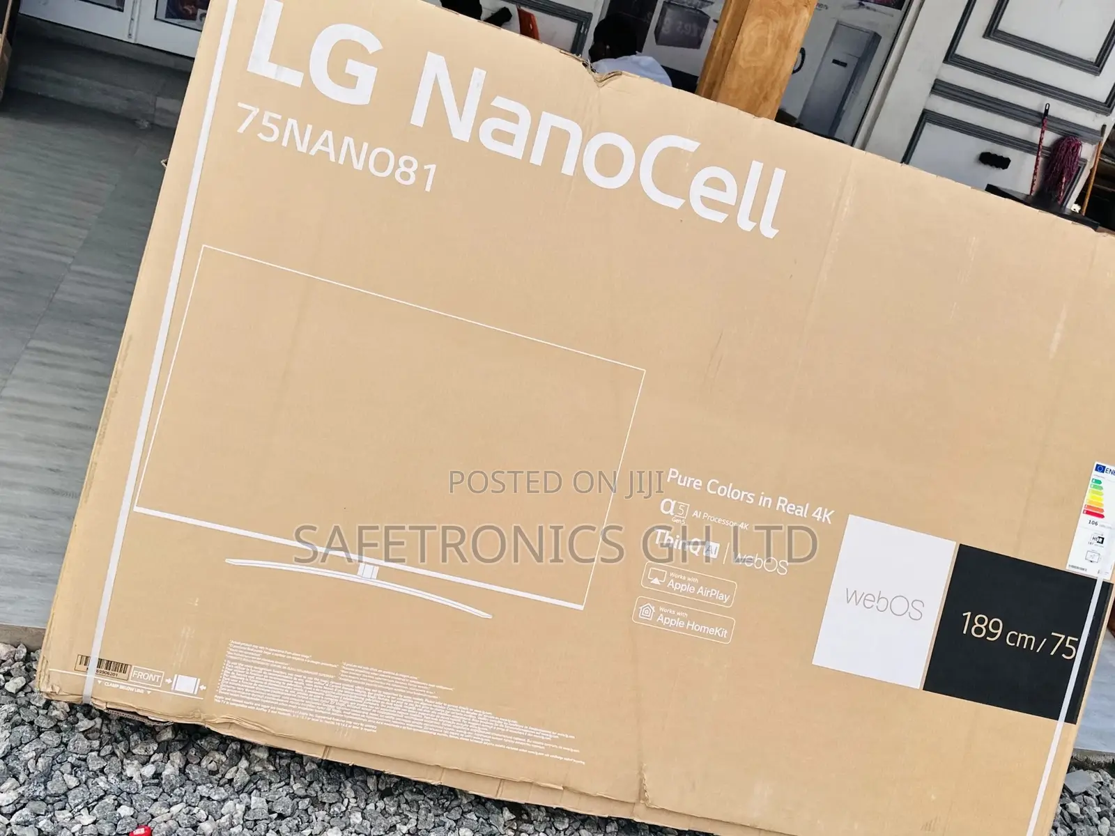  Lg Black 75 Inches Glossy LED Nano81 Nanocell Tv