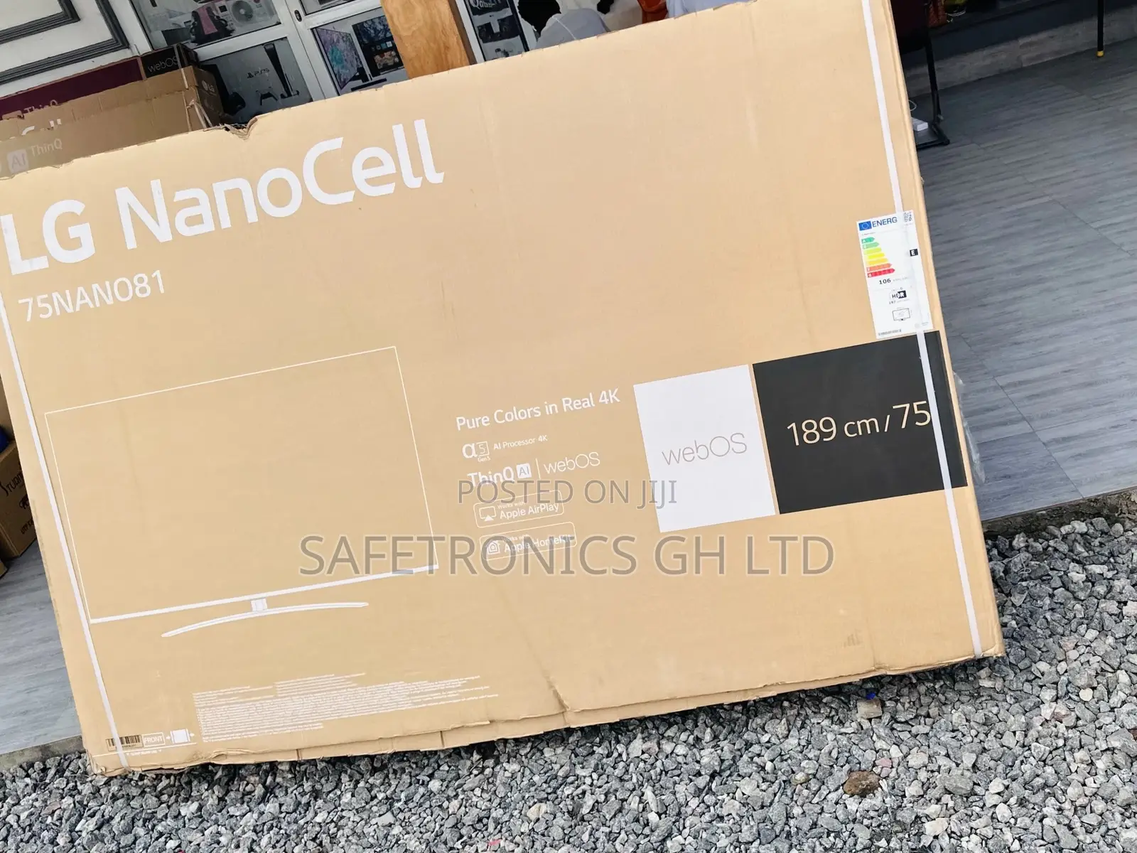  Lg Black 75 Inches Glossy LED Nano81 Nanocell Tv