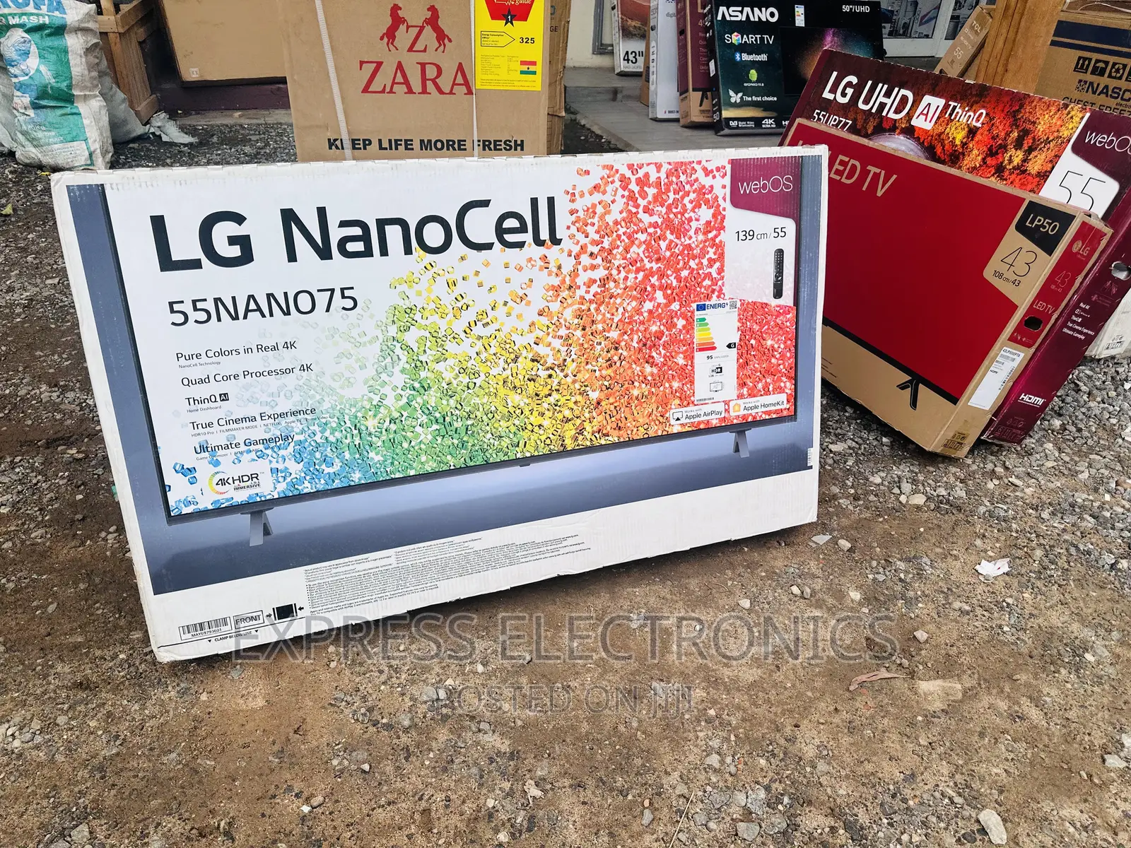 Glossy Slim Nanocell 55”Nano756 UHD Smart Lg