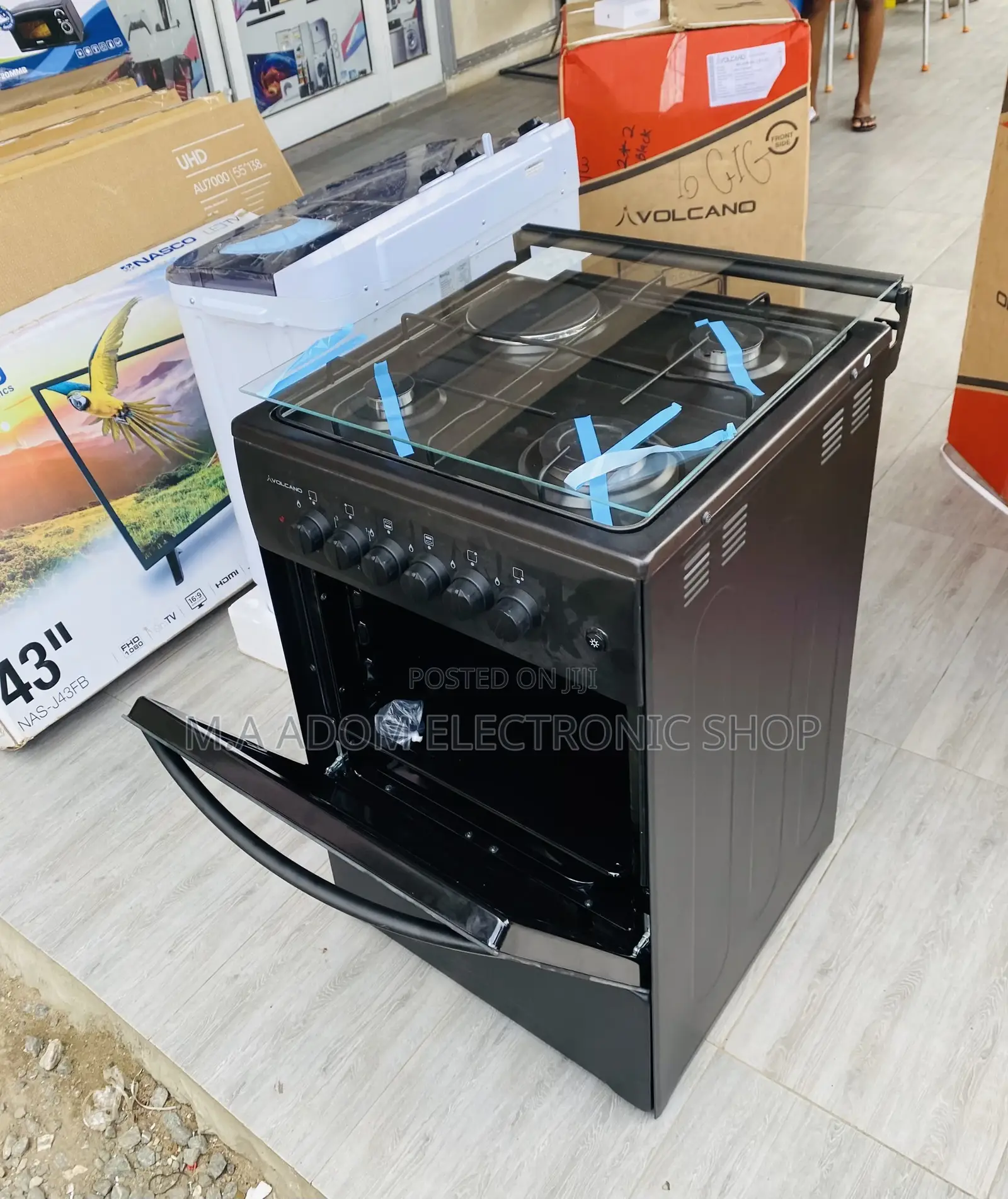Affordable Volcano 50x50 3 Gas Burner + 1 Electric Burner