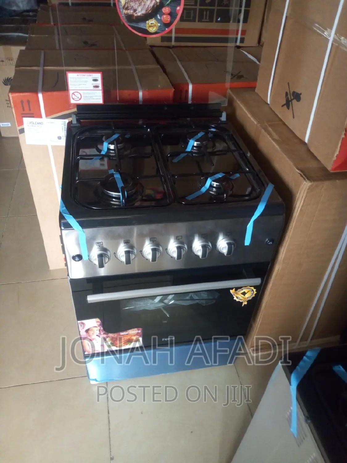Ferre 60x60 4 Burner Gas Cooker Oven and Grill Roaster